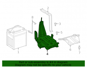 Toyota Avalon 13-18 battery tray assembly