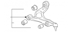 Lower control arm front right Audi Q7 4L 10-15