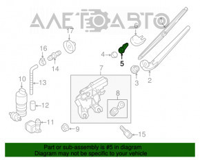 Windscreen washer nozzle rear Porsche Cayenne 958 11-17