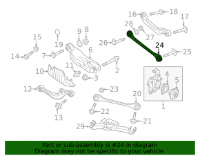 Lower rear left transverse control arm Audi A4 B9 17- rear