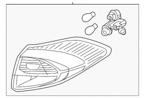 Light outer wing right Hyundai Tucson 16-18 halogen