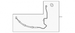 Air conditioning heater-condenser tube for a Porsche Cayenne 19-23 3.0T