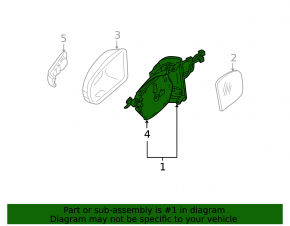 Right side mirror base for Mercedes X164 GL W164 ML