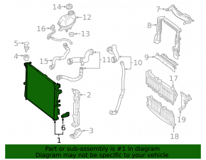 Mercedes W167 GLE 350 450 20-26 Water Cooling Radiator