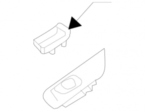 Mercedes W213 E 17-23 rear left window control trim, beige