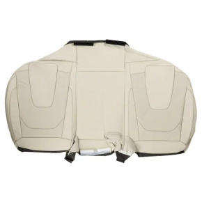 Ford Edge 15-24 rear seat cushion, gray leather, pitted, cracked