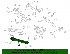 Lower control arm rear left Ford Mustang Mach-E 21-23 front