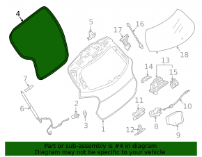Mercedes GLA 15-20 Trunk Door Seal
