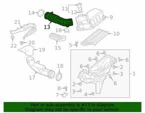 Air duct for filter with resonator Honda Insight 19-22