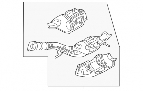 Intake pipe with catalytic converter Nissan Rogue 21-21 2.5