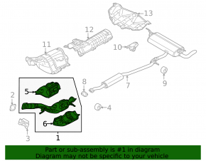 Intake pipe with catalytic converter Nissan Rogue 21-21 2.5