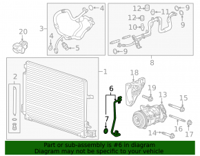 Air Conditioner Tube to Condenser Chevrolet Camaro 16-23 6.2 SS