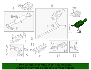 Muffler rear part barrel left Kia Optima 11-13 2.4 rusty
