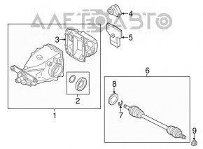 Rear differential gearbox BMW 3 F30 12-16 3.15 94k rusty