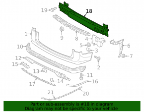 Rear bumper reinforcement for VW Atlas 21-25