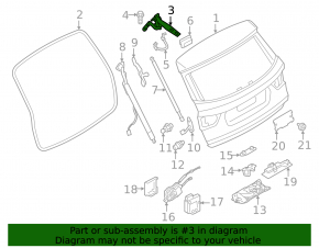 Left tailgate hinge BMW X3 F25 11-16