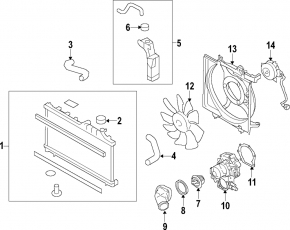 Subaru Forester 14-18 SJ 2.0 water cooling radiator