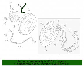 Rear left brake hose for Nissan Kicks 18-25