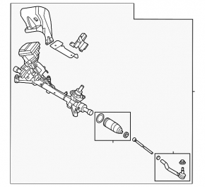 Nissan Murano 25-26 steering rack without rods