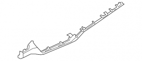 Right front panel trim for Audi A6 C8 19-24, dark gray, with trims, with backlighting