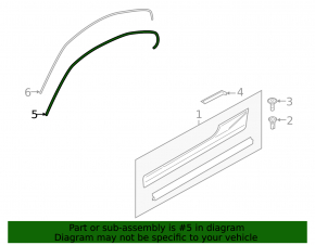 Right side chrome roof molding for BMW 335i e92 07-13