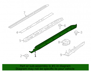 Left side step sill for BMW X7 G07 19-25