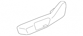 Driver's seat side cover, left, BMW X1 F48 16-19, black, electric, scratched