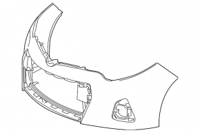 Bare front bumper for Toyota Corolla 2014-2019 pre-rest, Sport