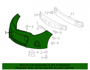 Bare front bumper for Toyota Corolla 2014-2019 pre-rest, Sport