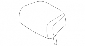 Rear center headrest 2nd row BMW X7 G07 19-22 leather, black