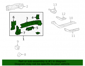 Front left side member for Toyota Prius V 12-17