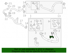 Lower right radiator bracket Audi A3 8V 15-20 1.8T, 2.0T