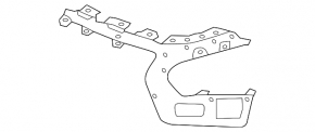 Front bumper frame mount left Infiniti JX35 QX60 13-15 prerest