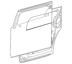 Bare rear left door for Toyota Sienna 21-26