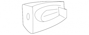 Chrome plug for the outer door handle of the front right Lexus GX 08-09
