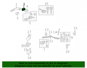 Chrome plug for the outer door handle of the front right Lexus GX 08-09
