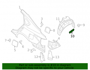 Ventilation shield left Nissan Altima 13-18