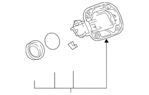 Lexus LS 18-23 Fuel Filler Door Housing