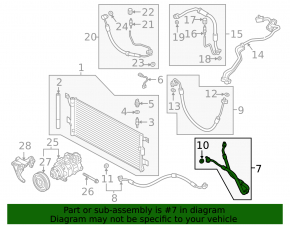 Air conditioning tube condenser-compressor Audi Q5 80A 18-20 2.0T