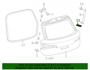 Left tailgate shock absorber bracket for Audi Q5 80A 18-24