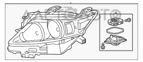 Right front headlight assembly for Lexus RX350 RX450h 13-15 with xenon headlights