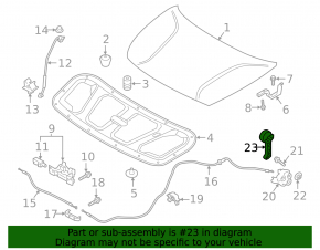 Bonnet opening handle interior Kia Optima 16-20