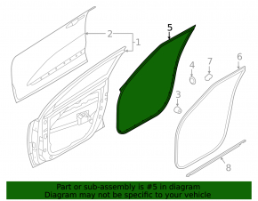 Front left door seal Kia Niro 17-22