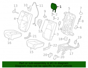 Rear left seat headrest for Honda CRV 17-22, beige leather, ready to clean