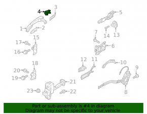 Plug outer handle rear left Hyundai Tucson 16-21