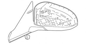 Right side mirror assembly for Toyota Camry v55 15-17 BSM