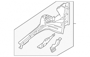 Front quarter left Ford Flex 13-12 gray