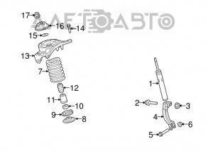Shock absorber front left Audi A4 B8 08-12 prerest SATO TECH