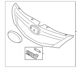 Radiator grill assembly Subaru Impreza WRX GH 09-10 WRX with emblem