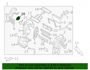 Actuator motor heater drive driver Kia Optima 11-15